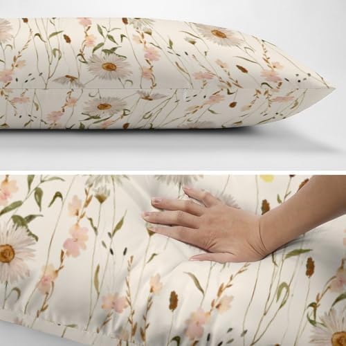 Sage Green Floral Body Pillow Cover Pillowcase - Image 5