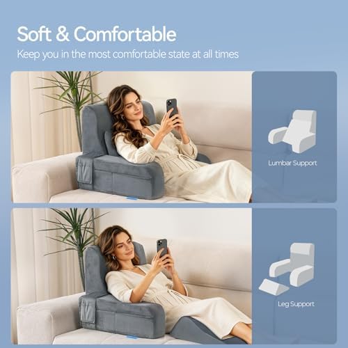 Kayfia Reading Pillow, Gel Memory Foam Back Rest Pillow - Image 2