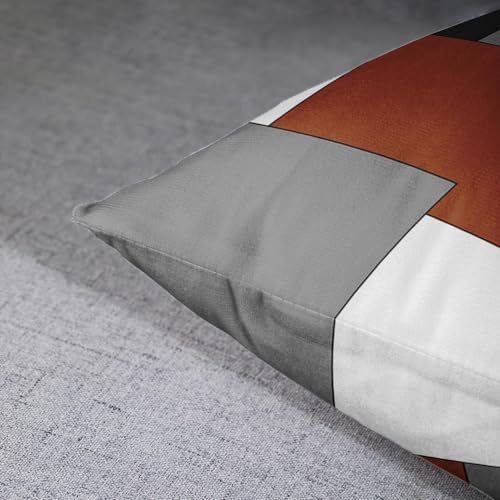 Emvency Throw Pillow Covers Set of 2, 18 x 18 Inch, Dark Rust Geometric - Image 6