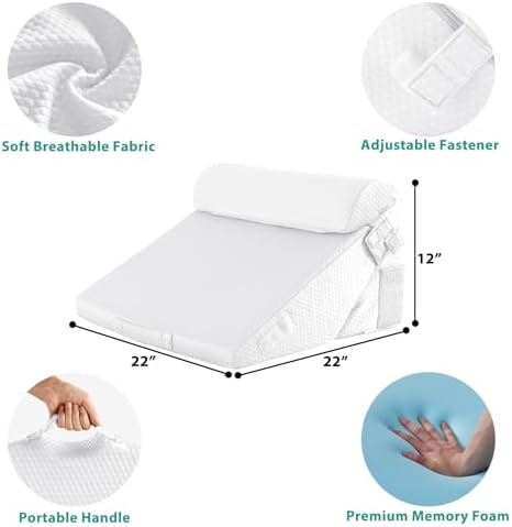 Bedluxe Wedge Pillow Set for After Surgery, Orthopedic Bed Wedge - Image 5