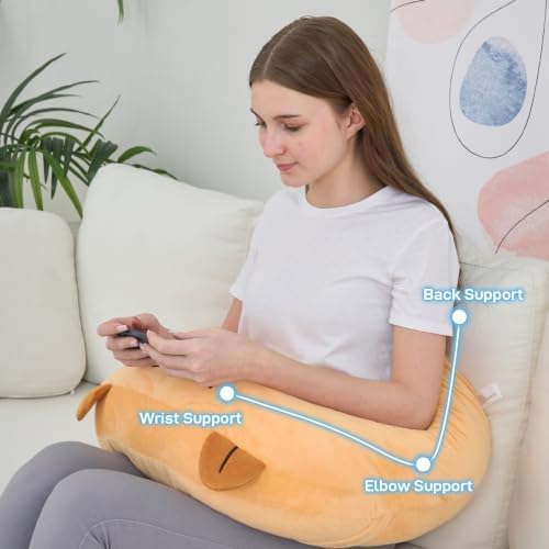 Cute Brown Gaming Pillow for Lap - Image 4