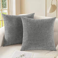 CaliTime Decorative Couch Throw Pillow Covers 26 X 26 Inches Medium Grey by CaliTime