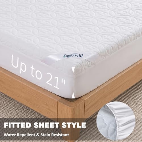 5-Sided Waterproof Mattress Protector, Noiseless Bedding Pad - Image 4