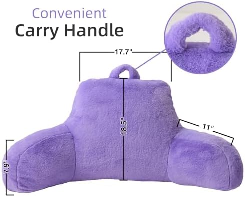 A Nice Night Lightpurple Reading Pillow, 18.5" Bed Wedge Pillows - Image 2