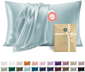Bedsure Satin Pillowcases King Set of 2, Silky Pillow Cases Light Turquoise by BEDSURE