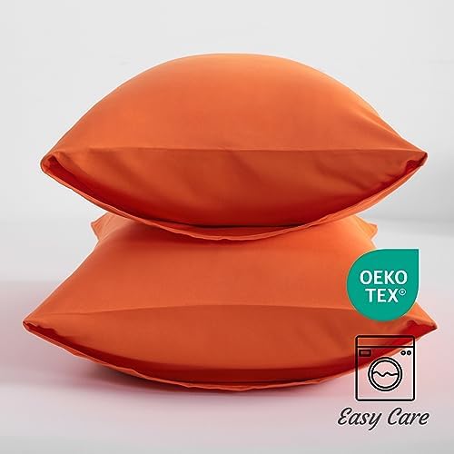 NTBAY California King Microfiber Pillowcases, Brunt Orange - Image 3