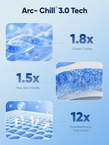 Avolare Cooling Pillow Cases for Hot Sleepers Queen Size Set of 2 - Image 3