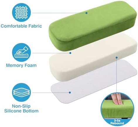 Smiry Memory Foam Office Chair Armrest Pads, Non-Slip Armrest Cushion - Image 3