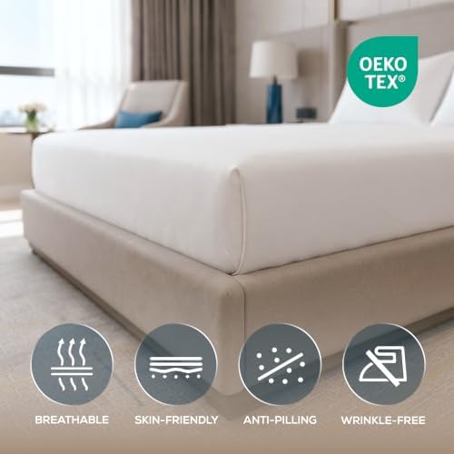 Bulk 16-Pack King Flat Sheet Only, Hotel Top Sheet - Image 3