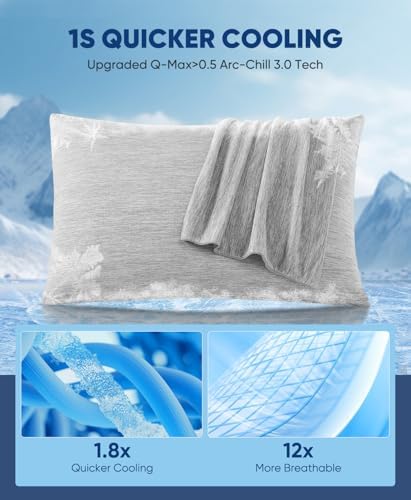 LUXEAR Cooling Pillow Cases for Hot Sleepers, Standard Size - Image 2