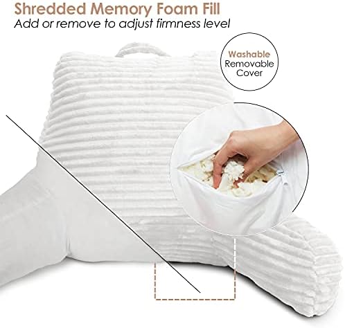 Clara Clark Reading Pillow for Bed Adult –Back Pillow for Sitting in Bed - Image 4