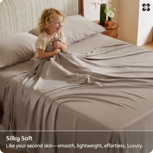 Bedsure PureWoven 100% Viscose Derived from Bamboo, King Size Sheets Set - Image 5