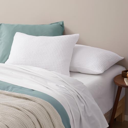 PHF Ultra Soft Waffle Pillow Shams King Size 20"x36", No Insert - Image 3