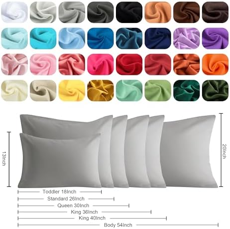 Standard Pillow Cases, 2 Pack, 20x26 in, Microfiber, Smoke Grey - Image 6