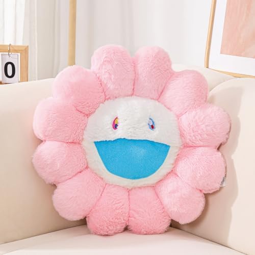 FIONOUT Flower Pillow, Sunflower Plush, Polypropylene Fill, Soft Decorative by FIONOUT