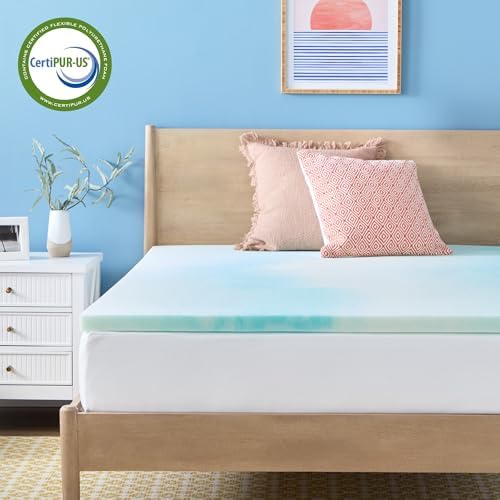 Linenspa 2 Inch Swirl Gel Memory Foam Mattress Topper, California King Size – - Image 6