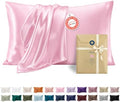 Bedsure Satin Pillowcases King Set of 2, Similar to Silk Pillow Cases Pink by BEDSURE