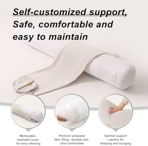 Body Pillow for Adults, Long Round Pillow, Big Cylindrical Pillow, Large Full - Image 4