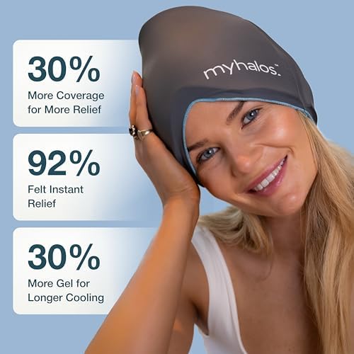 MyHalos Migraine & Headache Relief Cap, Hot & Cold Ice Wrap - Image 3