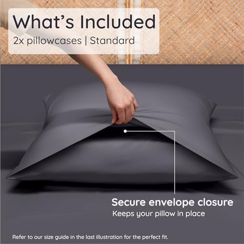 Bambaw 100% Viscose Derived from Bamboo Pillowcases Standard Size – Set of 2 - Image 2