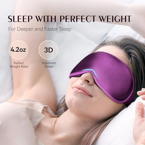 Weighted Sleeping Mask for Women Men 3D Contoured Eye Masks for Sleep - Image 2