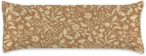 Body Pillow Cover with Zipper, Fantasy Flowers Imitation Silk Long Pillow Case by Unknown