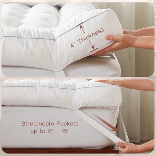 4 Inch Memory Foam Mattress Topper Back Pain Relief Twin Size - Image 5