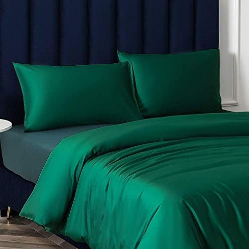 NTBAY Standard Satin Pillowcases, Dark Green - Image 6