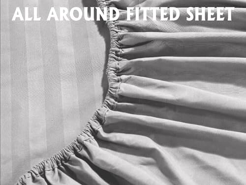 Elegant Comfort 4-Piece Damask Stripe Sheet Set - Image 4