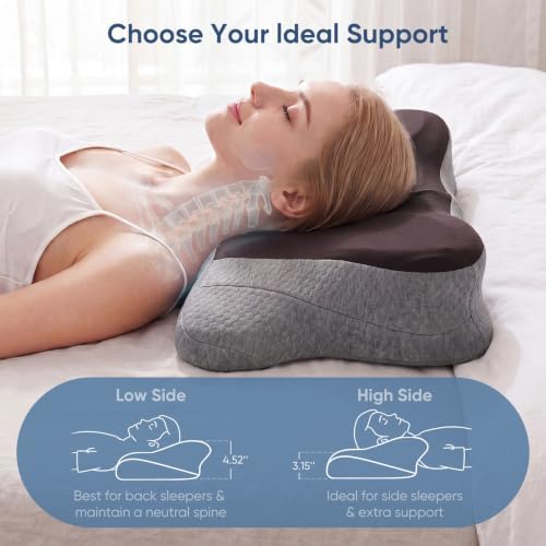 Sweetcrispy Cervical Pillow for Neck Pain Relief, Cooling Memory Foam - Image 6