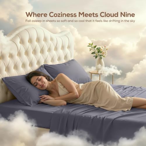 King Sheets Set, 4 Pieces 16" Deep Pocket Hotel Luxury Bed Sheets - Image 4