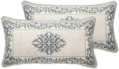 ISAENNE Designer Linen Throw Pillow Cover by Isaennehomedecoration
