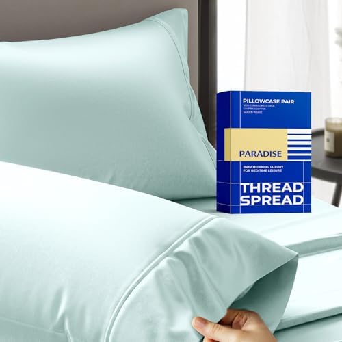 Thread Spread 100% Egyptian Cotton King Size Pillow Cases Set of 2 by THREADSPREAD
