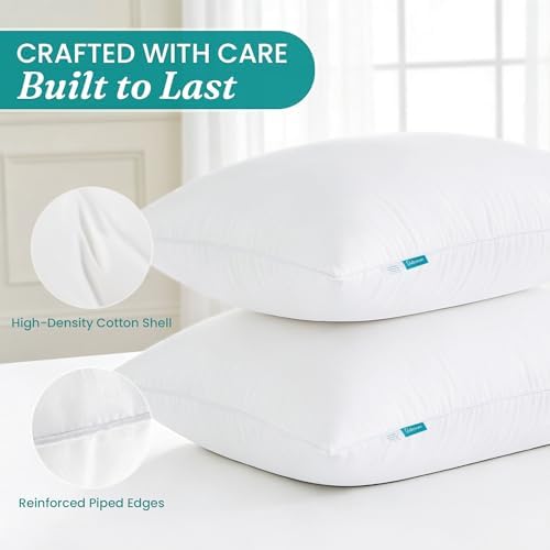 Oubonun 30"x30" Throw Pillow Insert – 100% Cotton Cover, Plush and Supportive - Image 2