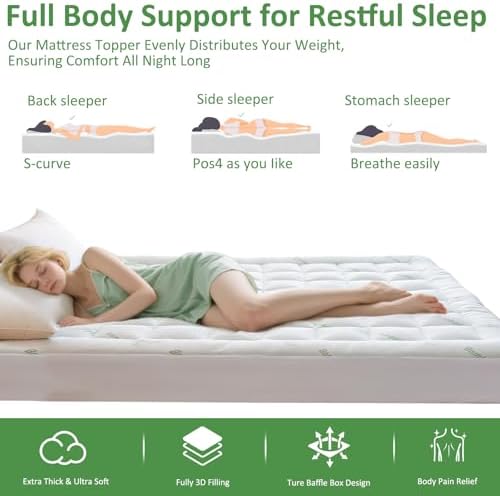 Cooling Mattress Topper California King – Extra Soft Pillow Top Mattress Pad - Image 6