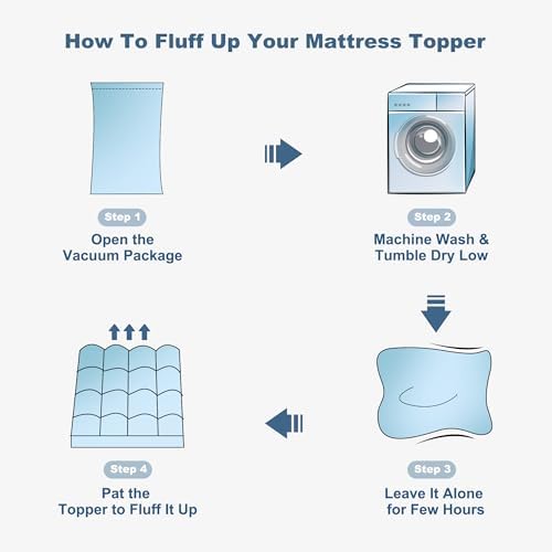 BEDLORE Twin Mattress Topper, Thick Pillow Top Bed Cover Soft Mattress Pad - Image 4