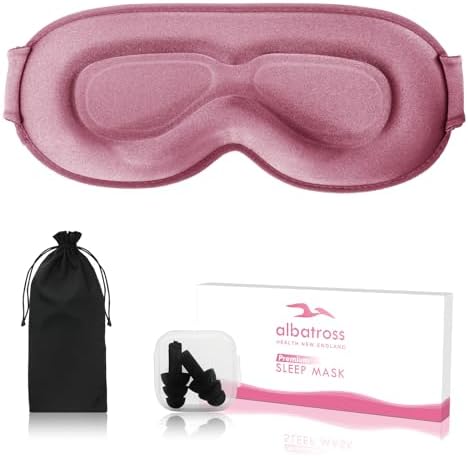 Sleep Mask for Men and Women, 3D Blackout Eye Mask for Side Sleepers by AlbatrossHealthNewEngland