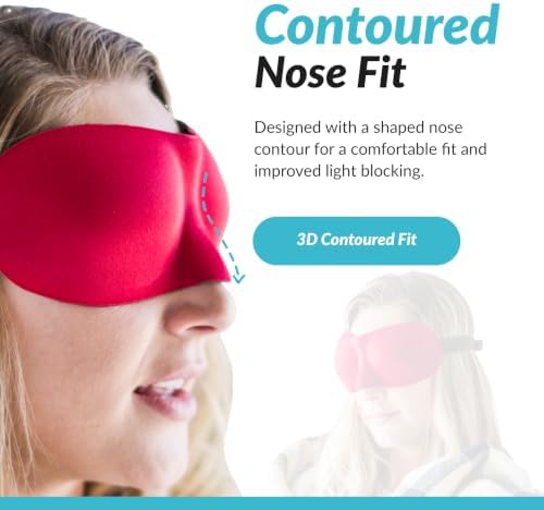 Dream Essentials Sweet Dreams Contoured Sleep Mask Kit, Royal Blue Eye Mask - Image 6