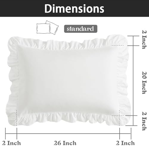 Ruffle Pillow Case Standard Size Set of 2 - Image 2