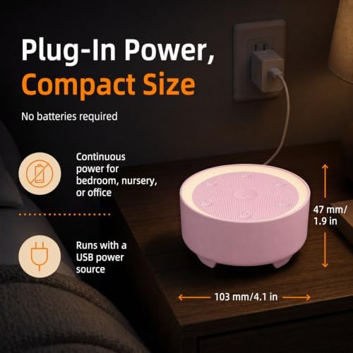Kipcush White Noise Machine for Sleeping, Baby & Adults, High-Fidelity - Image 6