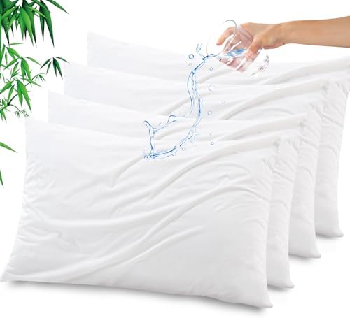 Gogreen Bamboo Rayon Waterproof Pillow Protector, Breathable Pillow Cover by GOGREEN