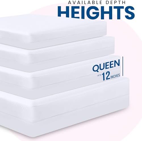 Waterproof Zippered Mattress Protector Queen Pack of 2 - Image 2