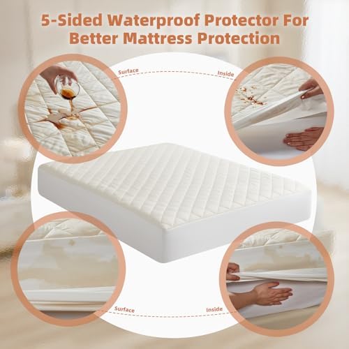 Organic Full Mattress Protector -Top&Side 100% Waterproof Protector - Image 2
