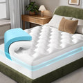 OhGeni Cooling 4 lnch Queen Size Dual Layer Mattress Topper, 2 Inch Gel Memory by OhGeni