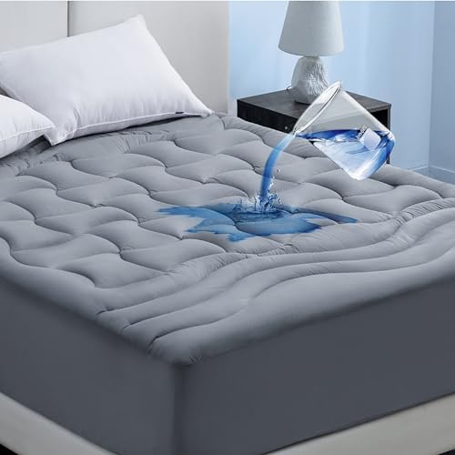 Bedsure Grey Waterproof Mattress Protector Queen Size by BEDSURE