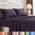 Cal King Sheets Set, 4 Pieces 16" Deep Pocket Bed Sheets, Dark Purple by UTOPIABEDDING