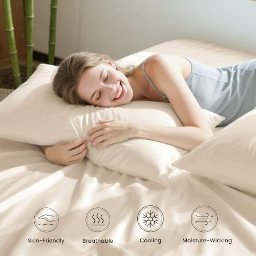 Love's cabin 3 Piece Twin Sheet Set, 100% Rayon Derived from Bamboo, Cooling & - Image 5