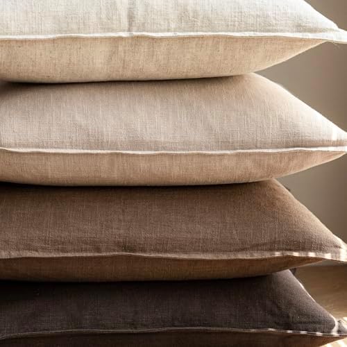 Foindtower Decorative Linen Lumbar Throw Pillow Covers 12x20 Reddish Brown - Image 5