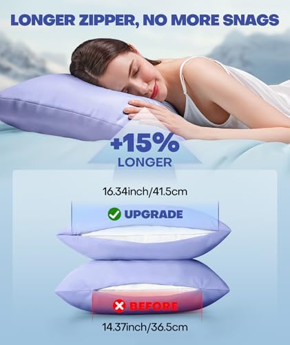 Ultra-Chill Cooling Pillowcase for Hot Sleepers, Softer Than Silk Pillow Cases - Image 5