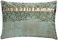 The HomeCentric Decorative Blue Pack of 2, Jacquard Beaded & Foil & Faux by TheHomeCentric